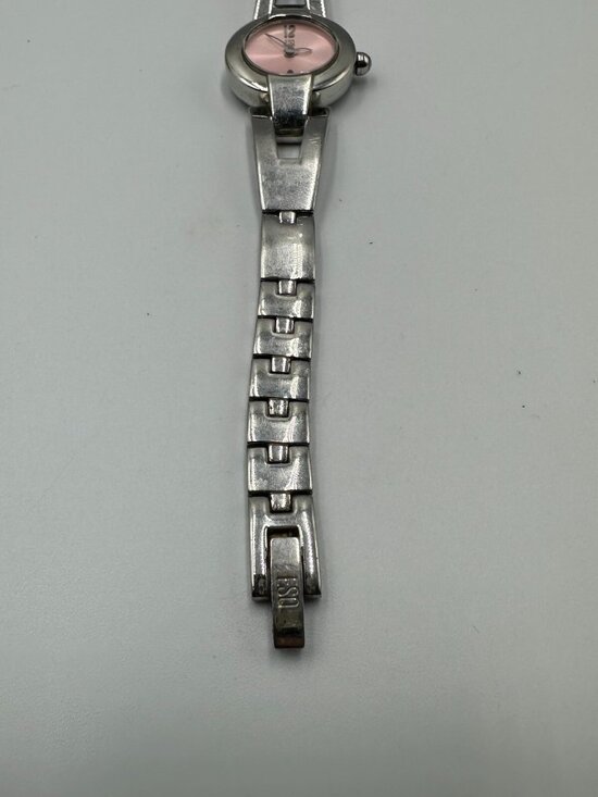 ESQ Watch Women Silver Tone Pink Dial 22MM Round Swiss New Battery 7.25 Inch main image 4